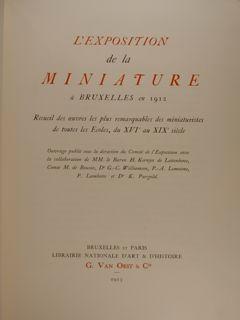 L'EXPOSITION DE LA MINIATURE À BRUXELLES EN 1912.