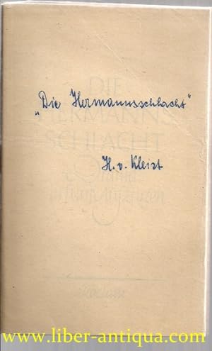 Bild des Verkufers fr Die Hermannsschlacht: Drama in fnf Aufzgen; Reclams UB 348 zum Verkauf von Antiquariat Liber Antiqua