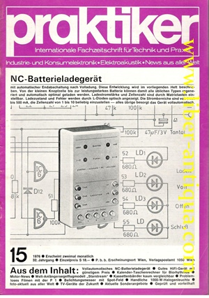Praktiker Nr. 15/1976/32. Jahrgang - NC Batterieladegerät Internationale Fachzeitschrift für Tech...