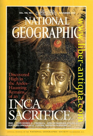 National Geographic - Vol 196, No 5 - Inhalt: Inca sacrifice, iraq, tiger sharks, panama, african...