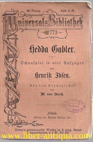 Hedda Gabler: Schauspiel in vier Aufzügen; Reclam UB 2773