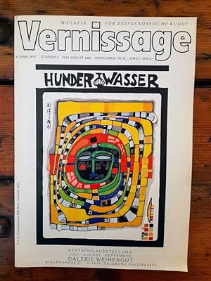 Vernissage - 8. Jahrgang/Nummer 6/Juli/August 1988 - Magazin für zeitgenössische Kunst - Inhalt: ...