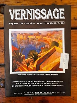 Vernissage - 13. Jahrgang/Nummer 5/Juni 93 - Magazin für aktuelles Ausstellungsgeschehen - Inhalt...