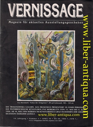 Bild des Verkufers fr Vernissage 3/1994 - Magazin fr aktuelles Ausstellungsgeschehen, zum Verkauf von Antiquariat Liber Antiqua