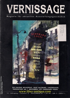 Bild des Verkufers fr Vernissage 9/1991 - Magazin fr aktuelles Ausstellungsgeschehen, zum Verkauf von Antiquariat Liber Antiqua