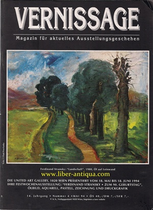 Bild des Verkufers fr Vernissage 4/1994 - Magazin fr aktuelles Ausstellungsgeschehen, zum Verkauf von Antiquariat Liber Antiqua