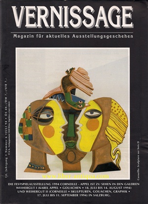 Bild des Verkufers fr Vernissage 6/1994 - Magazin fr aktuelles Ausstellungsgeschehen, zum Verkauf von Antiquariat Liber Antiqua