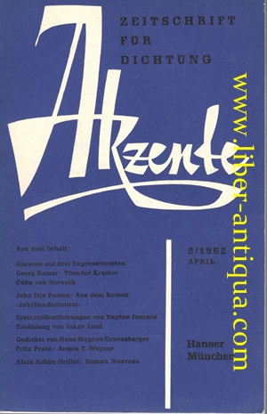 Akzente - Zeitschrift für Dichtung 2/62