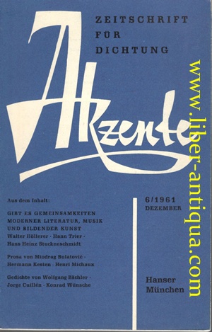 Akzente - Zeitschrift für Dichtung 6/61