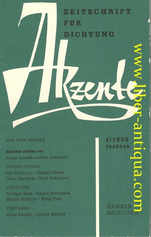 Akzente - Zeitschrift für Dichtung 1/59