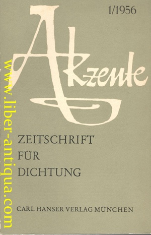 Akzente - Zeitschrift für Dichtung 1/56