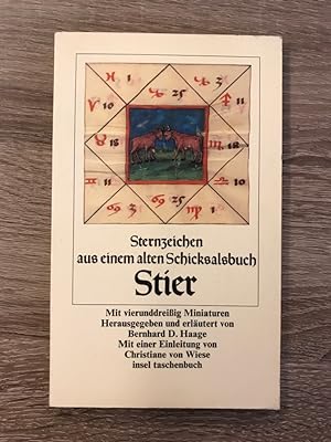 Bild des Verkufers fr Sternzeichen aus einem alten Schicksalsbuch - STIER Mit einer Einleitung von Christiane von Wiese, zum Verkauf von Antiquariat Liber Antiqua