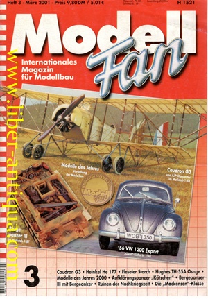 Modell-Fan Heft 3/März 2001 - Internationales Magazin für Modellbau,