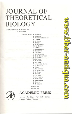 Journal of Theoretical Biology - Volume 156