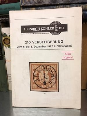 210. Versteigerung vom 6.-8.12. 1973 in Wiesbaden Briefmarken-Versteigerungskatalog