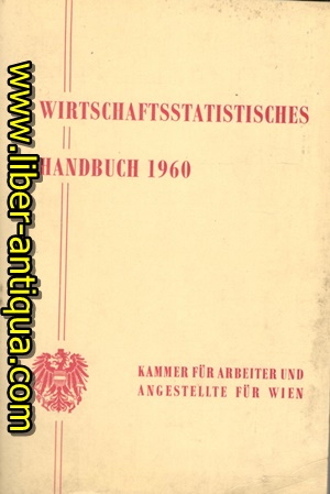 Immagine del venditore per Wirtschaftsstatistisches Handbuch 1960 venduto da Antiquariat Liber Antiqua