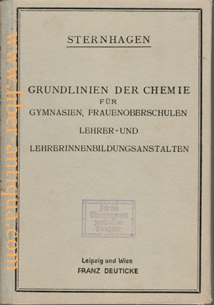 Bild des Verkufers fr Grundlinien der Chemie fr die 5. Klasse der Gymnasien und Frauenoberschulen, fr Lehrer- und Lehrerinnenbildungsanstalten zum Verkauf von Antiquariat Liber Antiqua