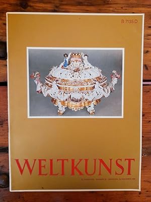 Bild des Verkufers fr Weltkunst Heft 24, XL. Jahrgang, 15.Dezember 1970 - Illustrierte Zeitschrift fr Kunst / Buch / Alle Sammelgebiete und ihren Markt / Zentralorgan smtlicher deutscher Kunst- und Antiquittenhndler-Verbnde / Mitteilungsblatt des Landesgremiums Wien fr den Handel mit Bildern, Antiquitten, Kunstgegenstnden und Briefmarken, sowie offizielles Sprachrohr der CINOA im deutschen Sprachraum - Inhalt u.a.: Die Engel der Weihnachtsnacht / Eine heile Welt? / Einklang von Mensch und Natur / Dsseldorfer Kunstmuseum erhielt Sammlung Bentick-Thyssen als Dauerleihgabe / Neues Wallraf-Richart-Museum in Kln / Groe Bernard-Schultze-Ausstellug im Museum Bochum / Fritz Unruh als Maler und Bildhauer, Tangenten zur Kunstkritik / Personalien / Italienischer Kunstbrief / Das Kunstbuch / Auktionen zum Verkauf von Antiquariat Liber Antiqua