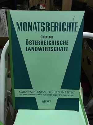 Bild des Verkufers fr Monatsberichte ber die sterreichische Landwirtschaft zum Verkauf von Antiquariat Liber Antiqua