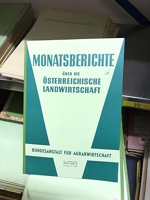 Bild des Verkufers fr Monatsberichte ber die sterreichische Landwirtschaft zum Verkauf von Antiquariat Liber Antiqua