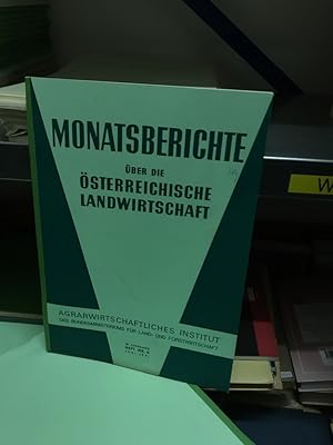 Bild des Verkufers fr Monatsberichte ber die sterreichische Landwirtschaft zum Verkauf von Antiquariat Liber Antiqua