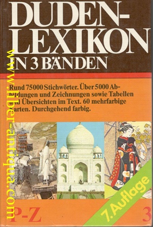 Bild des Verkufers fr Band 3: P-Z von "Duden-Lexikon" zum Verkauf von Antiquariat Liber Antiqua