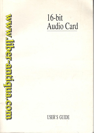 16-bit Audio Card User's Guide