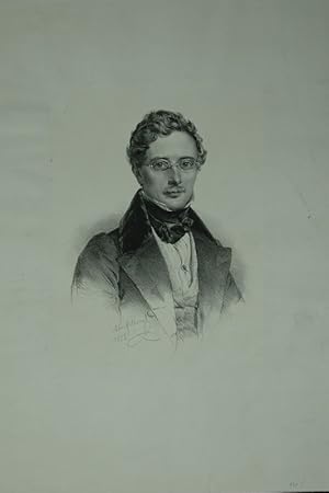 Bild des Verkufers fr Portrait. Brustfigur en face. Lithographie von Franz Seraph Hanfstaengl. Nicht bezeichnet. zum Verkauf von Antiquariat  Braun