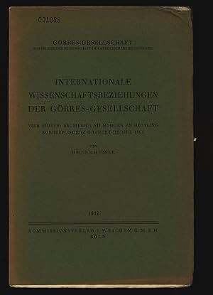 Bild des Verkufers fr VIER BRIEFE: BAUMKER UND SCHELER AN HERTLING KORRESPONDENZ GRAUERT-HEIGEL 1901. INTERNATIONALE WISSENSCHAFTSBEZIEHUNGEN DER GRRES-GESELLSCHAFT. zum Verkauf von Antiquariat Bookfarm