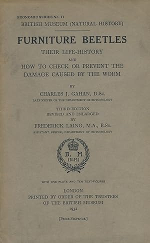 Seller image for Furniture Beetles Their Life-History and How to Check Or Prevent The Damage Caused By The Worm. Economic Series No. 11 for sale by Barter Books Ltd