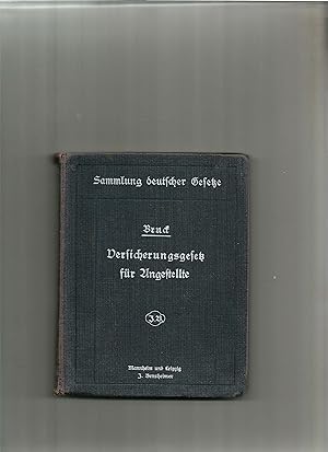 Imagen del vendedor de Versicherungsgesetz fr Angestellte. Handausgabe mit Erluterungen. Hrsg. Von Heinrich Wimpfheimer. a la venta por Sigrid Rhle