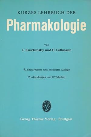 Bild des Verkufers fr Kurzes Lehrbuch der Pharmakologie. zum Verkauf von ANTIQUARIAT ERDLEN
