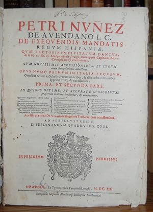 Immagine del venditore per DE EXEQUENDIS MANDATIS REGUM HISPANIAE, quae rectoribus civitatum dantur, & in tit, vi, hb, lib. iii. Recopilationis (vulgo nuncupatis Capitulos de Corregidores) continentur venduto da Fbula Libros (Librera Jimnez-Bravo)