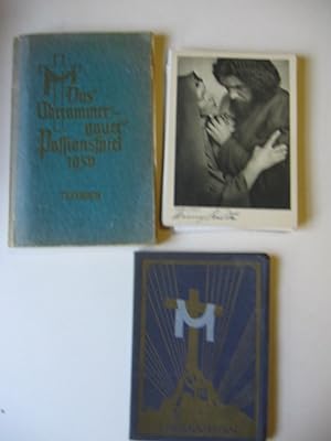 Das Oberammergauer Passionsspiel 1950 Textbuchu. Leporello Oberammergau mit 10 Postparten, 2 Auto...