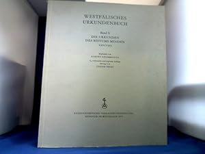 Bild des Verkufers fr Westflisches Urkundenbuch, Band 10: Die Urkunden des Bistums Minden 1301/1325. Verffentlichungen der Historischen Kommission Westfalens I. zum Verkauf von Antiquariat Michael Solder