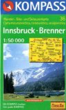 Innsbruck, Brenner Kompass-Wanderkarte ; 36