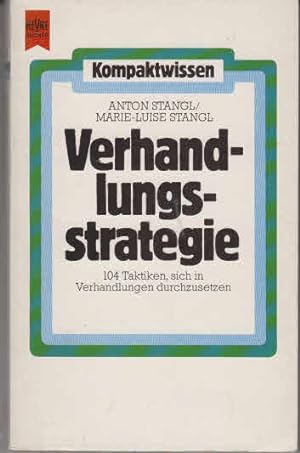 Bild des Verkufers fr Verhandlungs-Strategie. ; Marie-Luise Stangl zum Verkauf von AMAHOFF- Bookstores