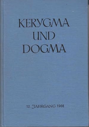 Kerygma und Dogma - kompletter 12 Jahrgang 1966 Zeitschrift für theologische Forschung und kirchl...