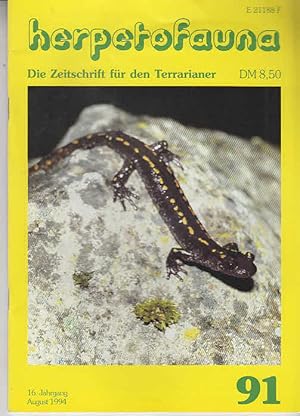 Herpetofauna. Die Zeitschrift für den Terrarianer. August 1994 Heft 91