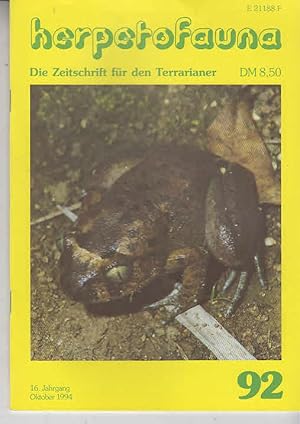 Herpetofauna. Die Zeitschrift für den Terrarianer. Oktober 1994 Heft 92