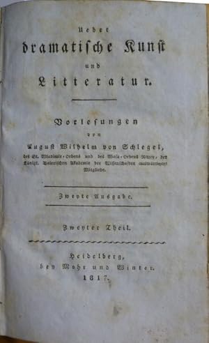 Über dramatische Kunst und Litteratur