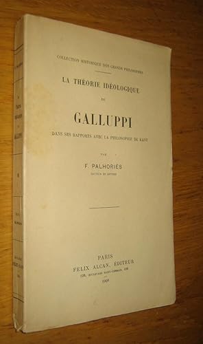 La théorie idéologique de Galluppi dans ses rapports avec la philosophie de Kant