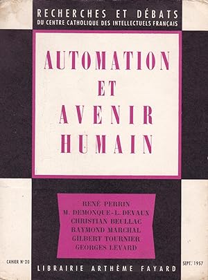 Imagen del vendedor de Automation et avenir humain a la venta por Pare Yannick