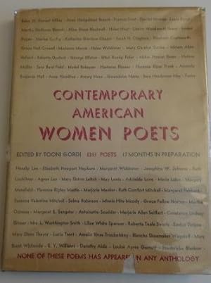 Imagen del vendedor de Contemporary American Women Poets: An Anthology of Verse by 1311 Living Writers. Issued Under the Auspices of the Spinners: A Bi-Monthly of Women's Verse. Printed, signed letter from the publisher laid in. a la venta por The Bookstall