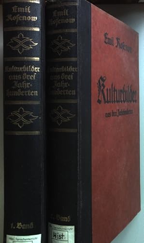 Image du vendeur pour Kulturbilder aus drei Jahrhunderten (2 Bnde KOMPLETT) mis en vente par books4less (Versandantiquariat Petra Gros GmbH & Co. KG)