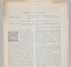 Bild des Verkufers fr Present Day Papers: A Programme For Labor Reform zum Verkauf von Legacy Books II