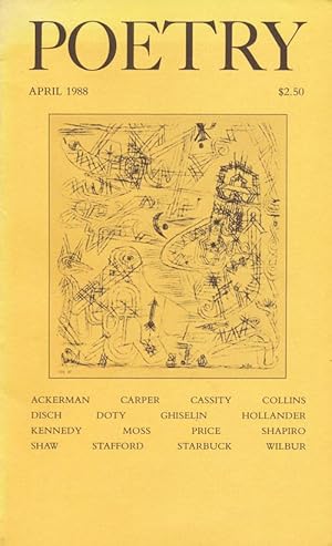 Seller image for Poetry, , Volume CLII, Number 1, April 1988 for sale by Good Books In The Woods