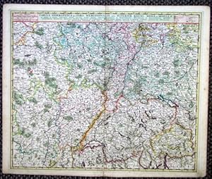 Tabula Geographica qua pars meridionalis sive superior Rheini, Mosae et Mosellae .Lotharingia, He...