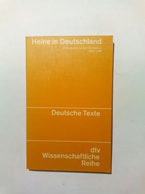 Seller image for Heine in Deutschland. Dokumente seiner Rezeption 1834-1956 for sale by ANTIQUARIAT Franke BRUDDENBOOKS