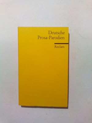 Seller image for Deutsche Prosa-Parodien aus zwei Jahrhunderten for sale by ANTIQUARIAT Franke BRUDDENBOOKS